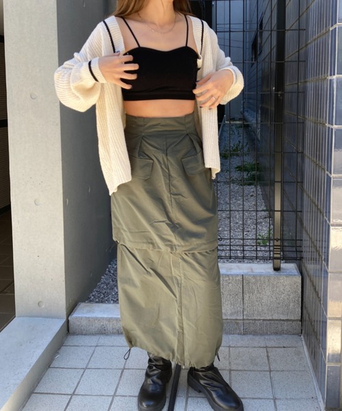 Loco Ocean（ロコオーシャン）の「カップ付き テレコリブブラトップ（チューブトップ・レディース・オフホワイト/ブラック・FREE）」の10枚目の写真