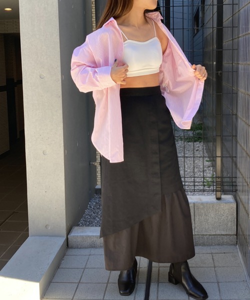 Loco Ocean（ロコオーシャン）の「カップ付き テレコリブブラトップ（チューブトップ・レディース・オフホワイト/ブラック・FREE）」の20枚目の写真