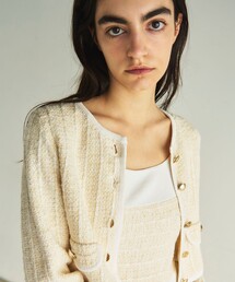 GRACE CONTINENTAL | ツイードショートニットカーディガン(カーディガン/ボレロ)