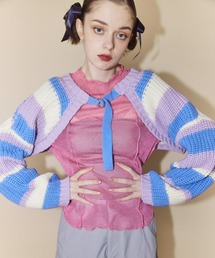Candy Stripper | MULTI BORDER KNIT ボレロ(カーディガン/ボレロ)