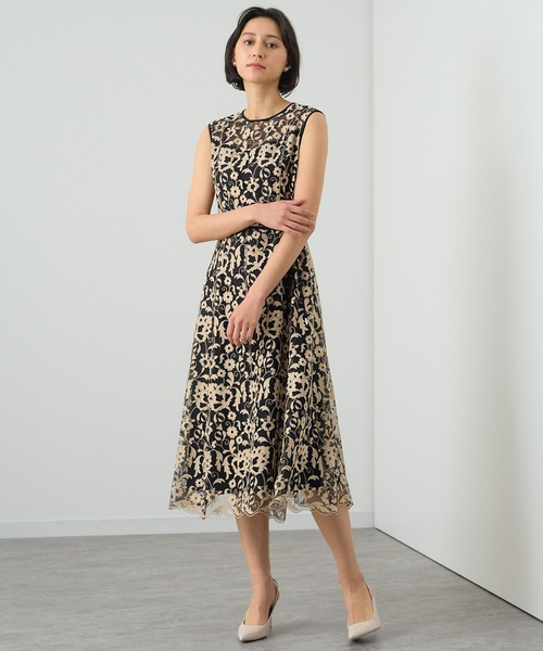 ホップフラワーレースフレア ワンピース（ワンピース）｜ANAYI（アナイ