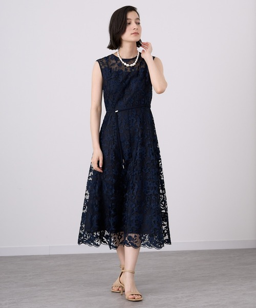 ANAYI（アナイ）の「ホップフラワーレースフレア ワンピース（ワンピース・レディース・ベージュ/ネイビー・36/38）」の13枚目の写真