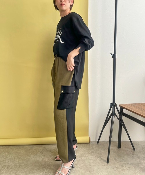 LHELBIE(レルビエ)の「フロッキーロゴシルケットロンT(Tシャツ/カットソー・レディース・ブラック/グレー/オフホワイト・M)」の20枚目の写真