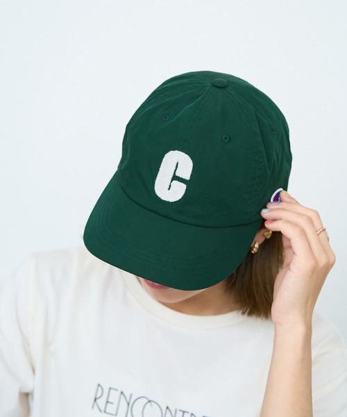 Champion（チャンピオン）の「【Champion/チャンピオン別注】ビッグロゴ刺繍キャップ/リンクコーデ（キャップ・レディース・ブラック/グリーン/キナリ・FREE）」の4枚目の写真