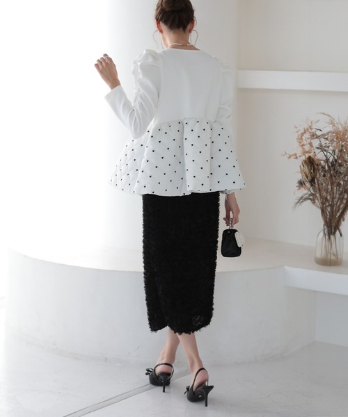 MERAKI（メラキ）の「[MERAKI] ハートキルティングトップス（Tシャツ