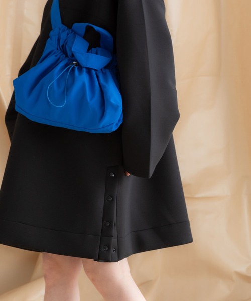 bohmal（ボマール）の「【最上もが】ボンディングタックスリーブミニワンピース（ワンピース・レディース・ブラック/ホワイト・FREE）」の20枚目の写真