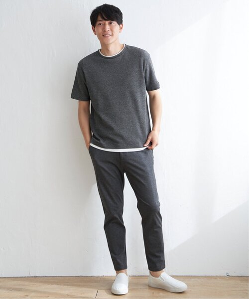ikka(イッカ)の「メランジワッフルフェイクTシャツ(Tシャツ/カットソー・メンズ・ブラック/グレー/オリーブ/ブルー/ピンク・S/M/L/XL)」の21枚目の写真