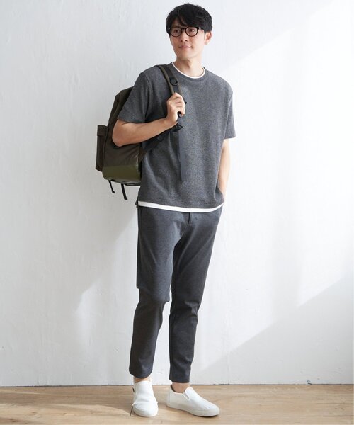 ikka(イッカ)の「メランジワッフルフェイクTシャツ(Tシャツ/カットソー・メンズ・ブラック/グレー/オリーブ/ブルー/ピンク・S/M/L/XL)」の20枚目の写真