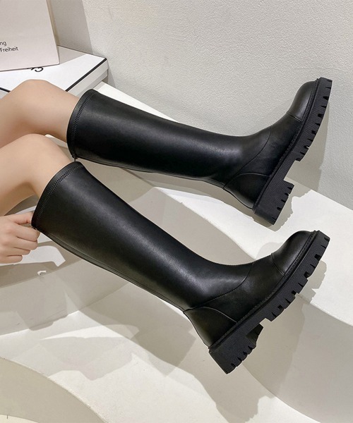 Miniministore(ミニミニストア)の「ロングブーツ 厚底ブーツ ニーハイブーツ(ブーツ・レディース・ブラウン/ブラック・23.5cm/22.5cm/25.0cm/24.0cm/23.0cm/24.5cm)」の4枚目の写真