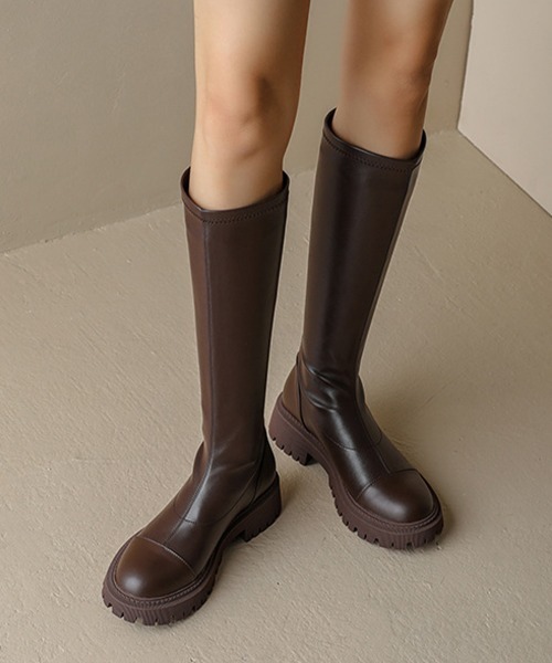 Miniministore(ミニミニストア)の「ロングブーツ 厚底ブーツ ニーハイブーツ(ブーツ・レディース・ブラウン/ブラック・23.5cm/22.5cm/25.0cm/24.0cm/23.0cm/24.5cm)」の6枚目の写真
