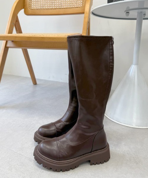 Miniministore(ミニミニストア)の「ロングブーツ 厚底ブーツ ニーハイブーツ(ブーツ・レディース・ブラウン/ブラック・23.5cm/22.5cm/25.0cm/24.0cm/23.0cm/24.5cm)」の12枚目の写真