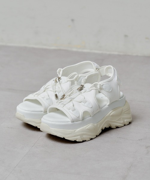 Chico(チコ)の「ドロストバルキーソールスポサン(サンダル・レディース・ブラック/グレー/ホワイト・LARGE/MEDIUM/SMALL)」の8枚目の写真