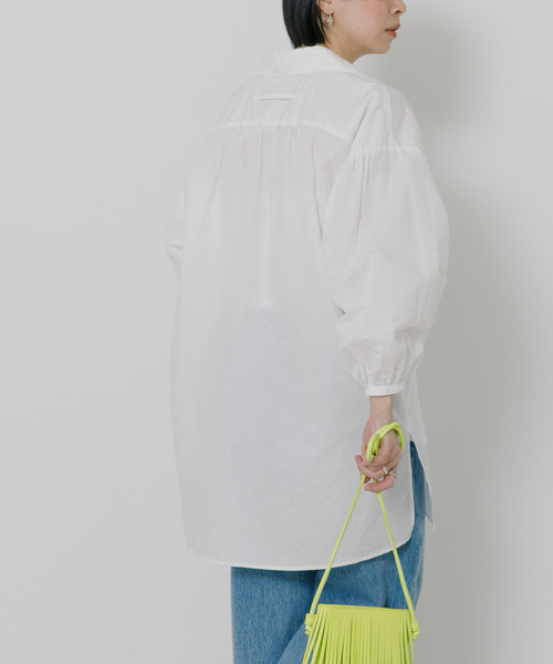 TICCA（ティッカ）の「TICCA　コットンリネンレースアップシャツ（シャツ/ブラウス・レディース・ピンク/ホワイト・FREE）」の6枚目の写真