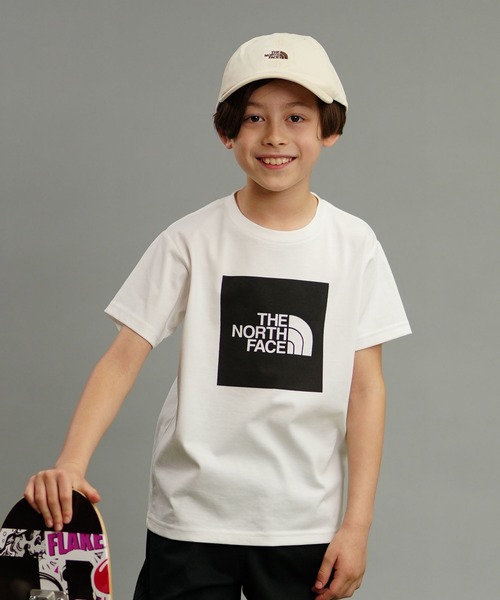 THE NORTH FACE(ザノースフェイス)の「THE NORTH FACE/ザ・ノース・フェイス THE NORTH FACE/ザ・ノース・フェイス S/S COLORED SQUARE LOGO TEE キッズ UVケア NTJ32361(Tシャツ/カットソー・キッズ・ホワイト×ブルー/ホワイト×ブラック/ホワイト×パープル・100cm/110cm/120cm/130cm/140cm/150cm)」の2枚目の写真