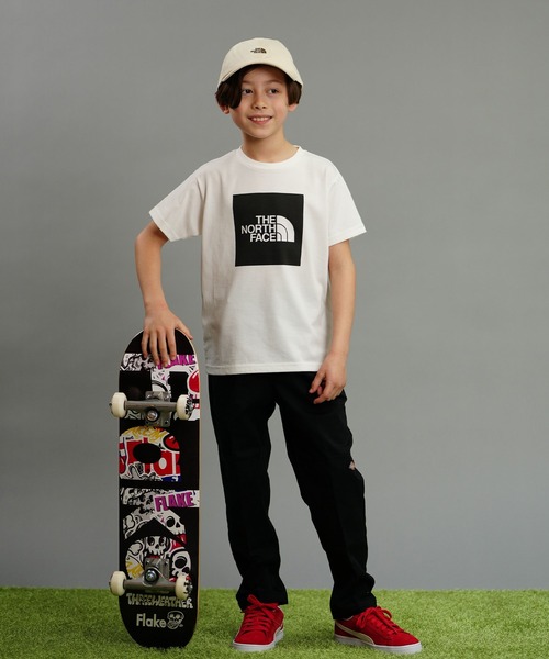 THE NORTH FACE(ザノースフェイス)の「THE NORTH FACE/ザ・ノース・フェイス THE NORTH FACE/ザ・ノース・フェイス S/S COLORED SQUARE LOGO TEE キッズ UVケア NTJ32361(Tシャツ/カットソー・キッズ・ホワイト×ブルー/ホワイト×ブラック/ホワイト×パープル・100cm/110cm/120cm/130cm/140cm/150cm)」の10枚目の写真