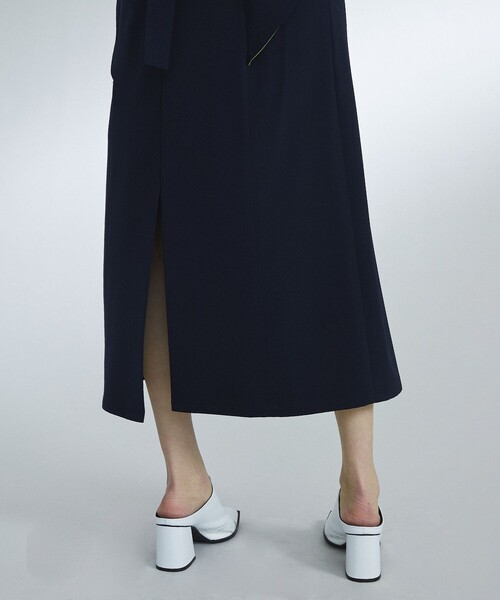 美品⁑ユナイテッドトウキョウ　Vネックダブルクロスワンピース　ロング　バイカラー Vネックダブルクロスワンピース(1 BLACK): : ウィメンズ｜UNITED