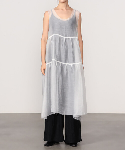 Bshop(ビショップ)の「eunoia | メッシュレイヤードワンピース WOMEN(ワンピース・レディース・ブラック/ホワイト・F)」の10枚目の写真