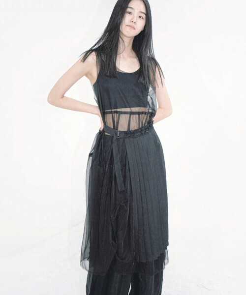 Bshop（ビショップ）の「eunoia | メッシュレイヤードワンピース