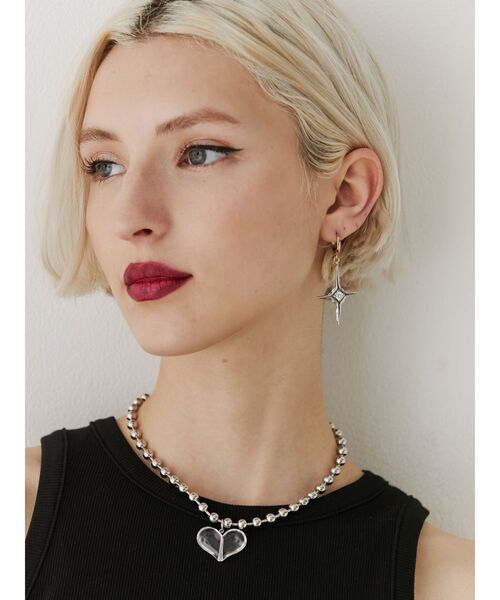 jouetie（ジュエティ）の「アクリルハートモチーフネックレス（ネックレス・レディース・オフホワイト/クリア・FREE）」の14枚目の写真