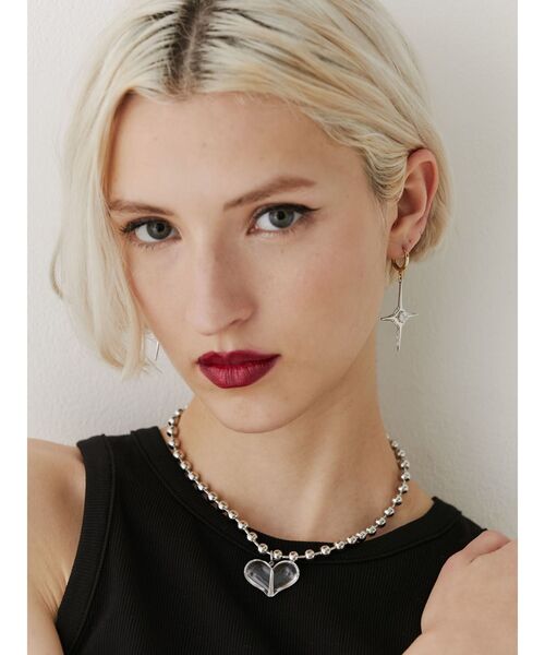 jouetie（ジュエティ）の「アクリルハートモチーフネックレス（ネックレス・レディース・オフホワイト/クリア・FREE）」の15枚目の写真