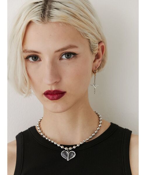 jouetie（ジュエティ）の「アクリルハートモチーフネックレス（ネックレス・レディース・オフホワイト/クリア・FREE）」の9枚目の写真