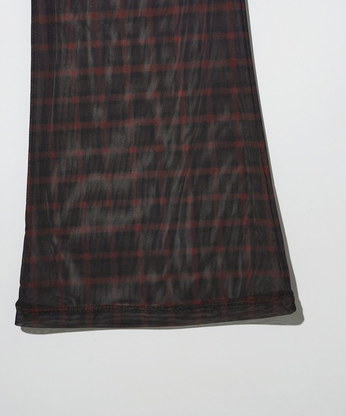 X-girl（エックスガール）の「LAYERED SHEER PANTS（その他パンツ・レディース・レッド/グリーン・S/M/L/XL）」の7枚目の写真