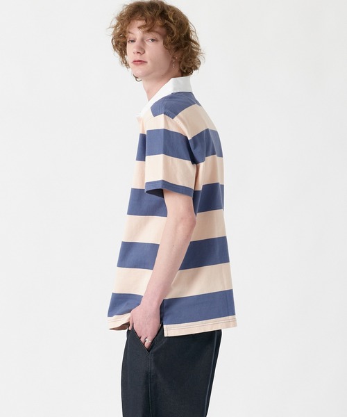 Levi's(リーバイス)の「Levi's/リーバイス ユニオン ラグビーシャツ ピンク COASTAL FJORD(ポロシャツ・メンズ・マルチ・L/M/S/XL)」の2枚目の写真