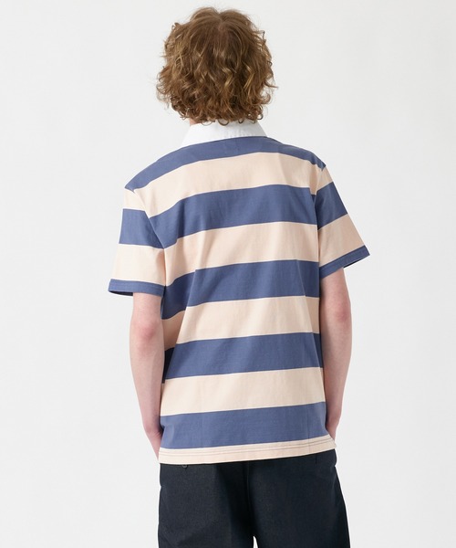 Levi's(リーバイス)の「Levi's/リーバイス ユニオン ラグビーシャツ ピンク COASTAL FJORD(ポロシャツ・メンズ・マルチ・L/M/S/XL)」の3枚目の写真