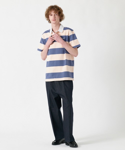 Levi's(リーバイス)の「Levi's/リーバイス ユニオン ラグビーシャツ ピンク COASTAL FJORD(ポロシャツ・メンズ・マルチ・L/M/S/XL)」の5枚目の写真
