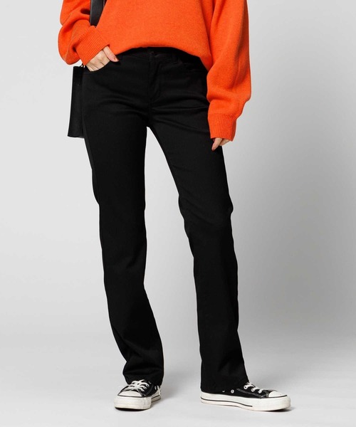 EDWIN(エドウィン)の「【EDWIN】ハタラクロ ストレートパンツ (色褪せ防止 / 伸縮性抜群 / 多機能デザイン)(その他パンツ・レディース・ブラック・S/M/L/XL/XS)」の1枚目の写真