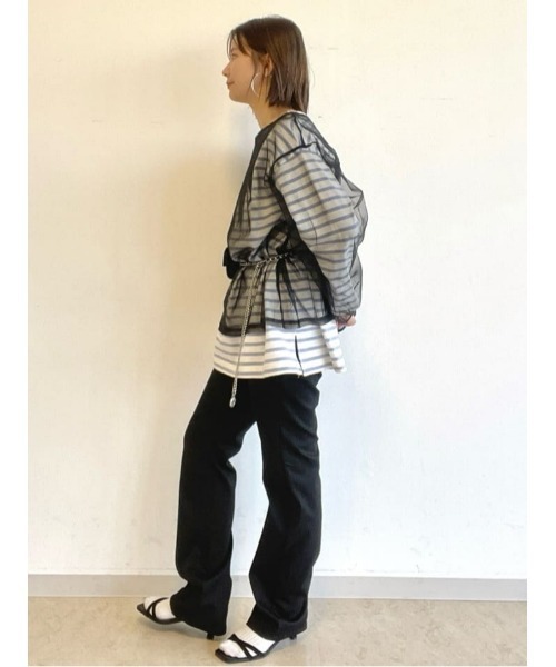 EDWIN(エドウィン)の「【EDWIN】ハタラクロ ストレートパンツ (色褪せ防止 / 伸縮性抜群 / 多機能デザイン)(その他パンツ・レディース・ブラック・S/M/L/XL/XS)」の7枚目の写真