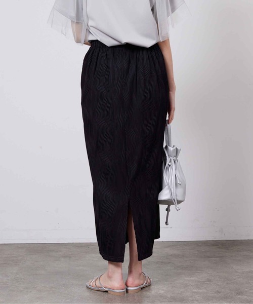 Chez toi（シェトワ）の「カットジャガードナロースカート（スカート・レディース・ブラック/ライトグレー/イエロー/ブラウン・FREE）」の11枚目の写真