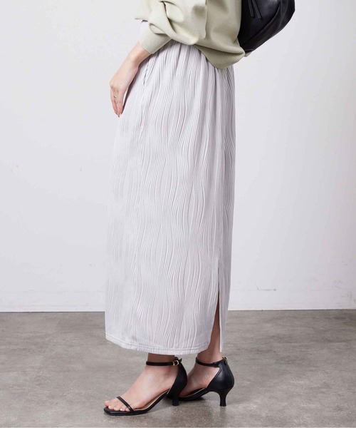 Chez toi（シェトワ）の「カットジャガードナロースカート（スカート・レディース・ブラック/ライトグレー/イエロー/ブラウン・FREE）」の20枚目の写真