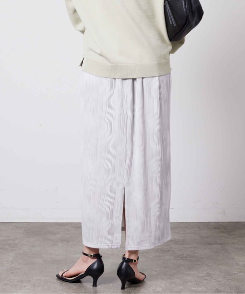 Chez toi（シェトワ）の「カットジャガードナロースカート（スカート・レディース・ブラック/ライトグレー/イエロー/ブラウン・FREE）」の22枚目の写真