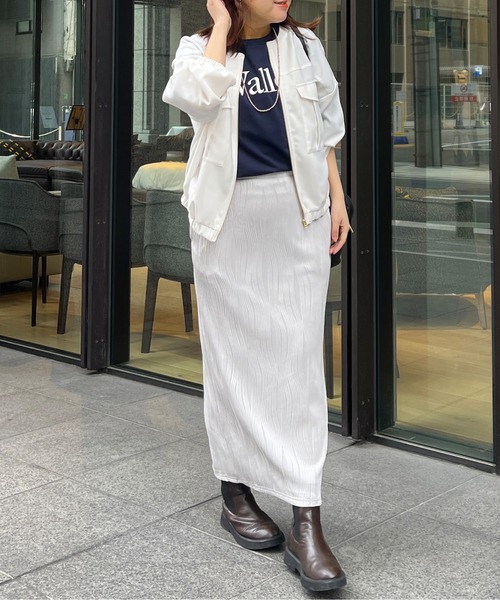 Chez toi（シェトワ）の「カットジャガードナロースカート（スカート