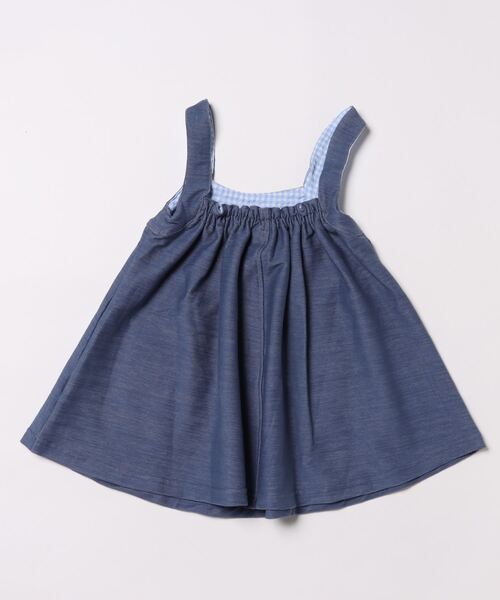 ANPANMAN KIDS COLLECTION（アンパンマンキッズコレクション）の「デニムニットキャミソールドレス（ワンピース・キッズ・ネイビー・120cm/110cm/100cm/90cm）」の4枚目の写真