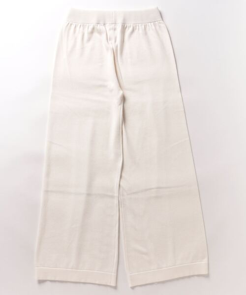 BENETTON (UNITED COLORS OF BENETTON)（ベネトンユナイテッドカラーズオブベネトン）の「コットン100％ニット無地ワイドパンツ（その他パンツ・レディース・ブラック/オフホワイト/ネイビー/ラベンダー・XX-SMALL/X-SMALL/SMALL/MEDIUM）」の5枚目の写真