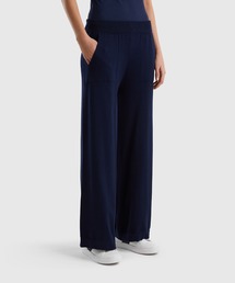 BENETTON (UNITED COLORS OF BENETTON) | コットン100%ニット無地ワイドパンツ(その他パンツ)