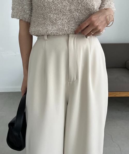 CAPRICIEUX LE'MAGE(カプリシューレマージュ)の「2WAY裾タックパンツ(その他パンツ・レディース・ホワイト系その他/ブラック・36/38)」の10枚目の写真