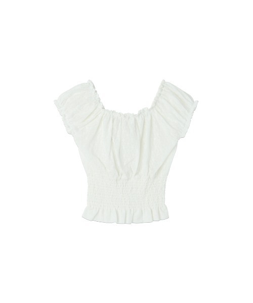 RUBY AND YOU（ルビーアンドユー）の「レースショートパフブラウス（シャツ/ブラウス・レディース・オフホワイト/ベージュ系その他・FREE）」の8枚目の写真