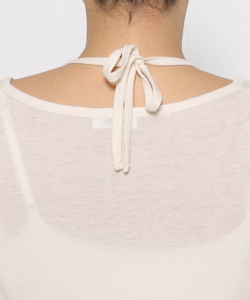 LOWRYS FARM(ローリーズファーム)の「レイヤードフウプルオーバーLS 107630(Tシャツ/カットソー・レディース・アイボリー/ブラック・FREE)」の9枚目の写真