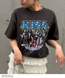 CIAOPANIC | 【ユニセックス】【KISS/キッス】ヴィンテージ加工ロックTシャツ(Tシャツ/カットソー)