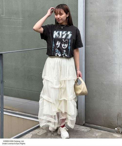 CIAOPANIC（チャオパニック）の「【ユニセックス】【KISS/キッス】ヴィンテージ加工ロックTシャツ（Tシャツ/カットソー・レディース・ブラック系その他/チャコールグレー/ブラック/グレー系その他/ホワイト・FREE）」の17枚目の写真