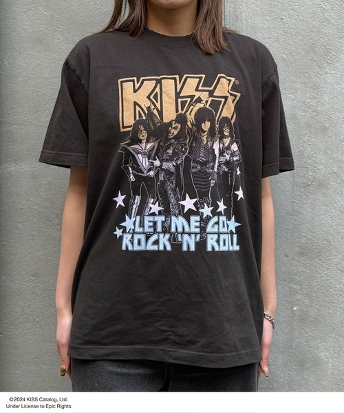 CIAOPANIC（チャオパニック）の「【ユニセックス】【KISS/キッス】ヴィンテージ加工ロックTシャツ（Tシャツ/カットソー・レディース・ブラック系その他/チャコールグレー/ブラック/グレー系その他/ホワイト・FREE）」の22枚目の写真