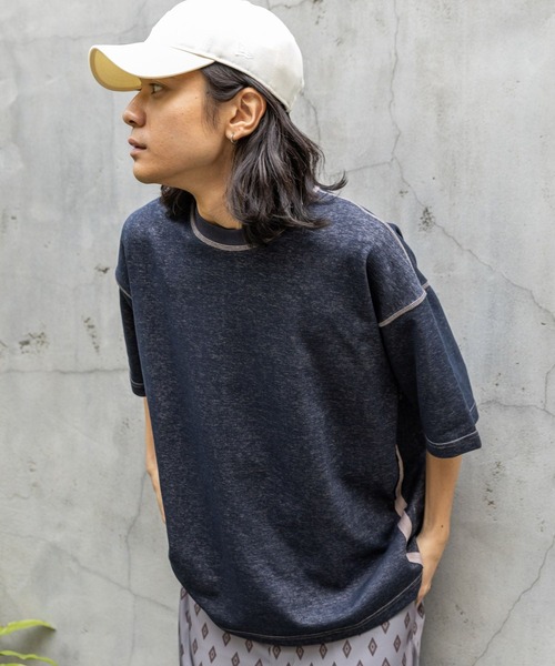 niko and...(ニコアンド)の「TCリバーシブル半袖Tシャツ(Tシャツ/カットソー・メンズ・ネイビー/ベージュ/アイボリー・MEDIUM/LARGE)」の3枚目の写真