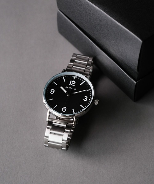 RAGEBLUE（レイジブルー）の「RAGEBLUE ORIGINAL/メタルベルトウォッチ（アナログ腕時計・メンズ・グレー/ブラック/その他19・FREE）」の3枚目の写真