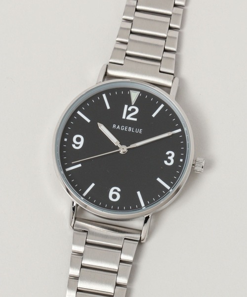 RAGEBLUE（レイジブルー）の「RAGEBLUE ORIGINAL/メタルベルトウォッチ（アナログ腕時計・メンズ・グレー/ブラック/その他19・FREE）」の5枚目の写真
