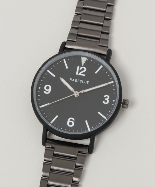 RAGEBLUE（レイジブルー）の「RAGEBLUE ORIGINAL/メタルベルトウォッチ（アナログ腕時計・メンズ・グレー/ブラック/その他19・FREE）」の6枚目の写真