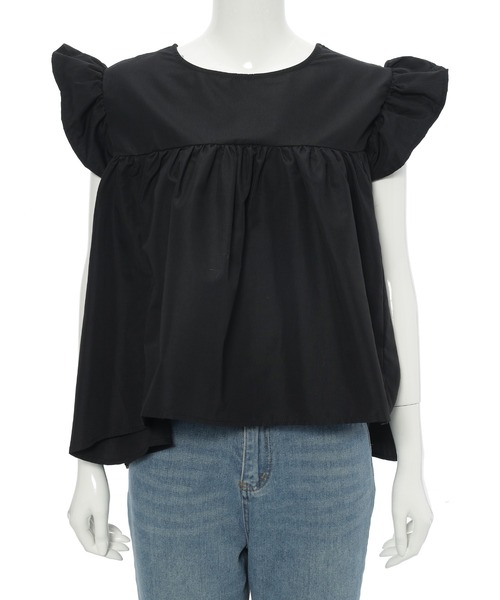 fifth(フィフス)の「フリルスリーブチュニック(シャツ/ブラウス・レディース・ブラック/ホワイト・M)」の10枚目の写真