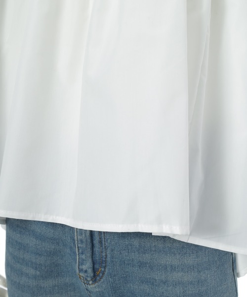 fifth(フィフス)の「フリルスリーブチュニック(シャツ/ブラウス・レディース・ブラック/ホワイト・M)」の6枚目の写真